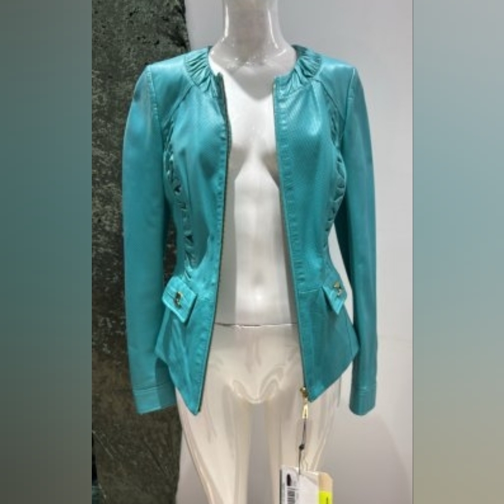 Ottimo Turquoise Leather Jacket